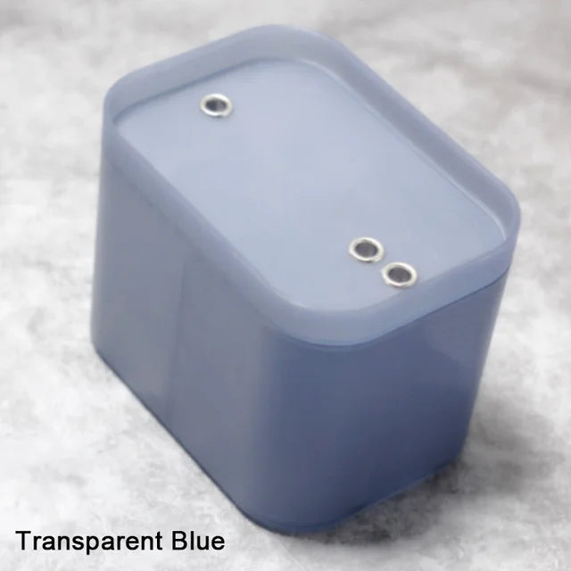 Transparent blue 1.2L pet water fountain