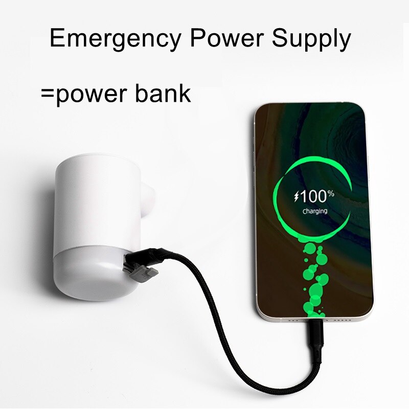 Mini pump connected by cable to a phone in a power-supply illustration