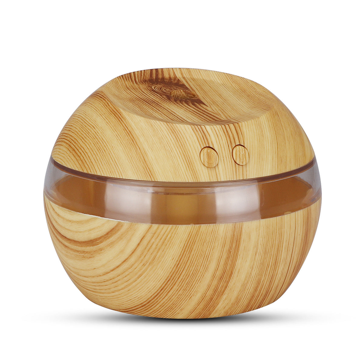 Front view of the light woodgrain desktop humidifier