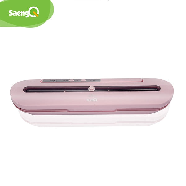 Pink-toned vacuum food sealer shown in supplier imagery