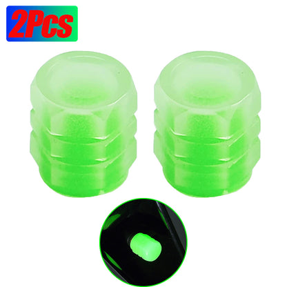 Two-piece green luminous valve cap option