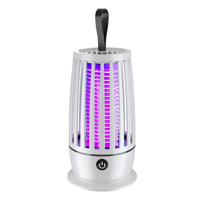 White USB mosquito trap lamp with hanging loop
