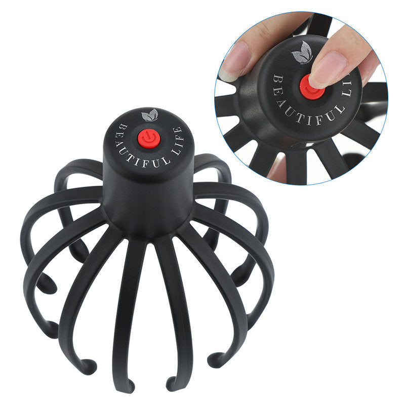 Close-up showing the top button of the multi-arm massager