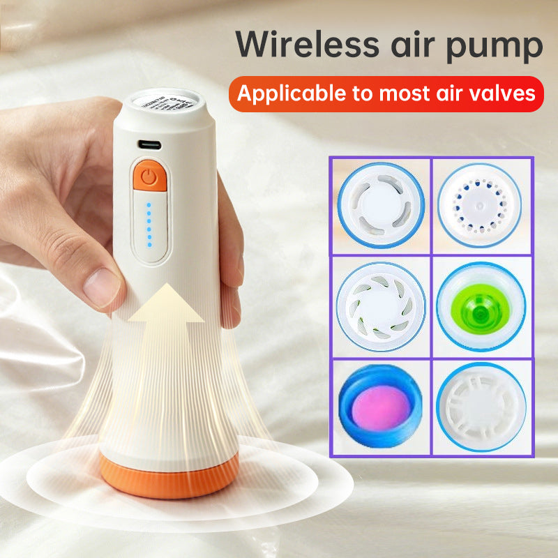 Handheld storage-bag pump with examples of valve shapes
