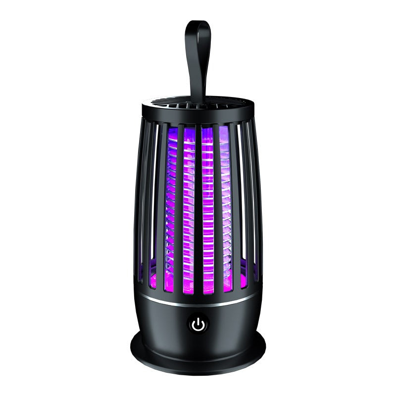 Black USB mosquito trap lamp with hanging loop