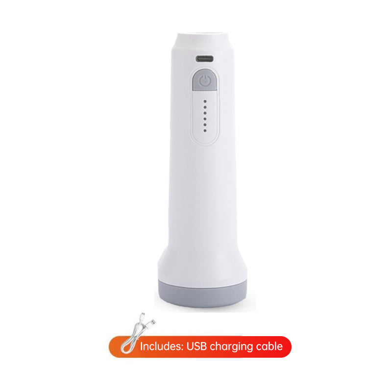 White rechargeable vacuum pump with USB cable