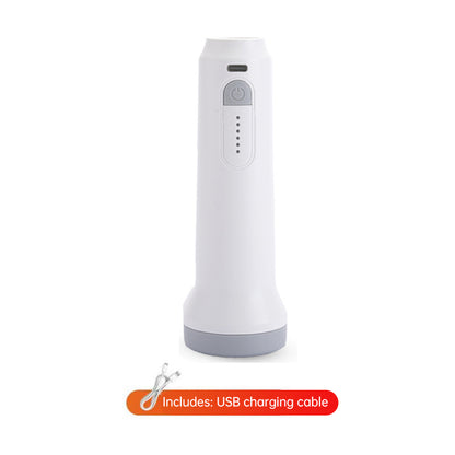 White rechargeable vacuum pump with USB cable