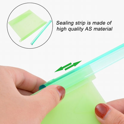 Close-up of the silicone bag's sliding sealing strip