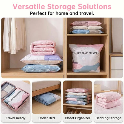Storage bag examples for luggage, shelves, bedding and under-bed storage