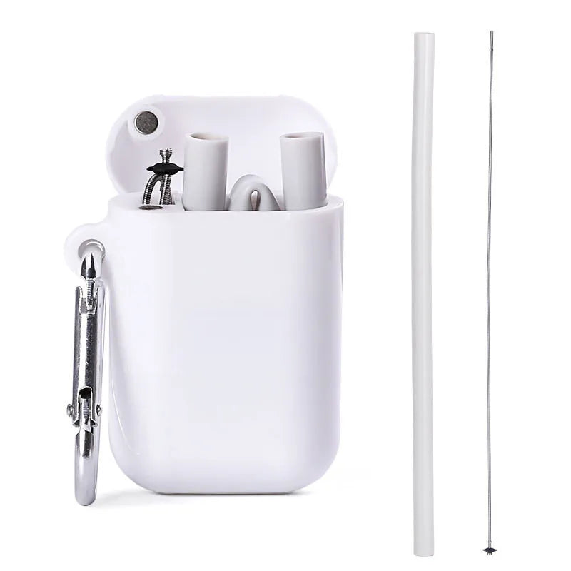 Gray straw option with open case and cleaning brush