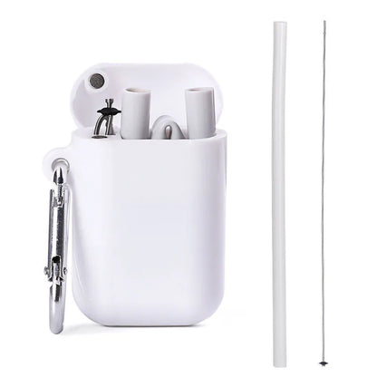 Gray straw option with open case and cleaning brush