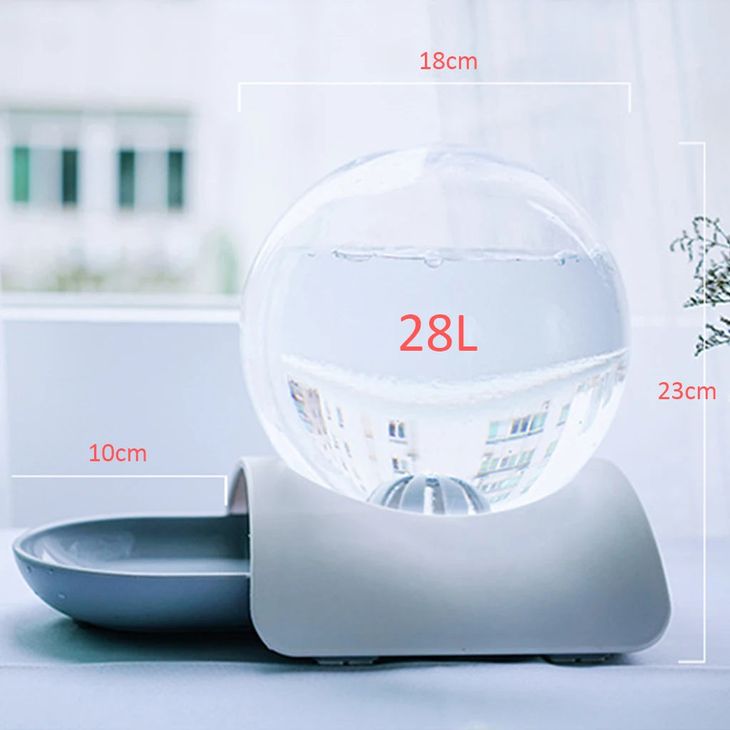Gravity water dispenser shown with dimension labels