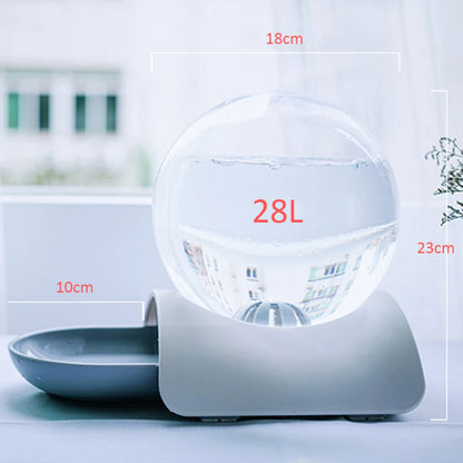 Gravity water dispenser shown with dimension labels