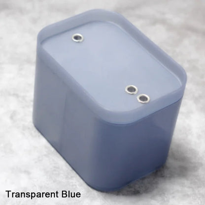 Transparent blue 1.2L pet water fountain