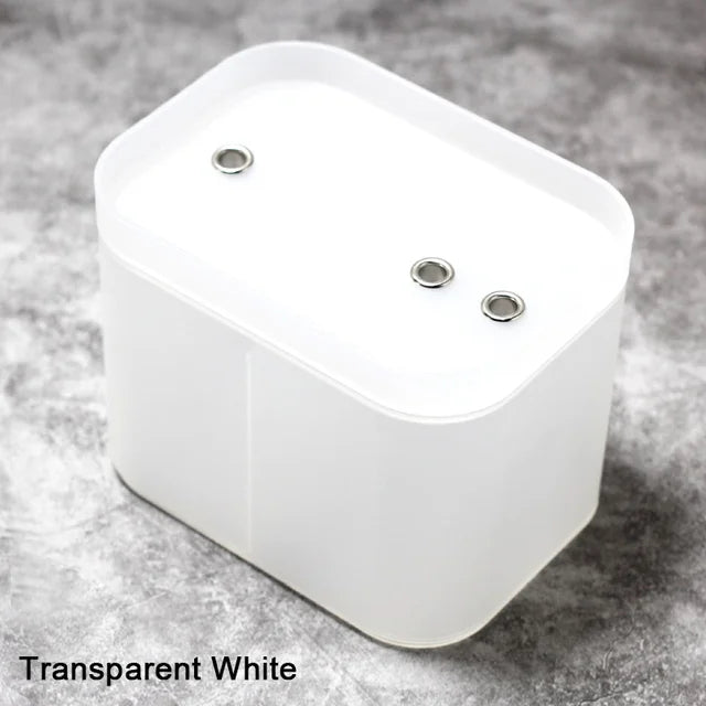 Transparent white 1.2L pet water fountain