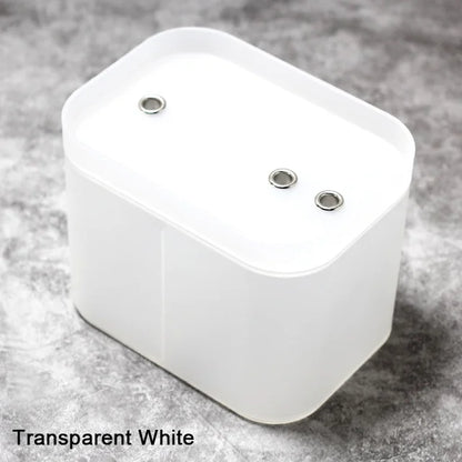 Transparent white 1.2L pet water fountain